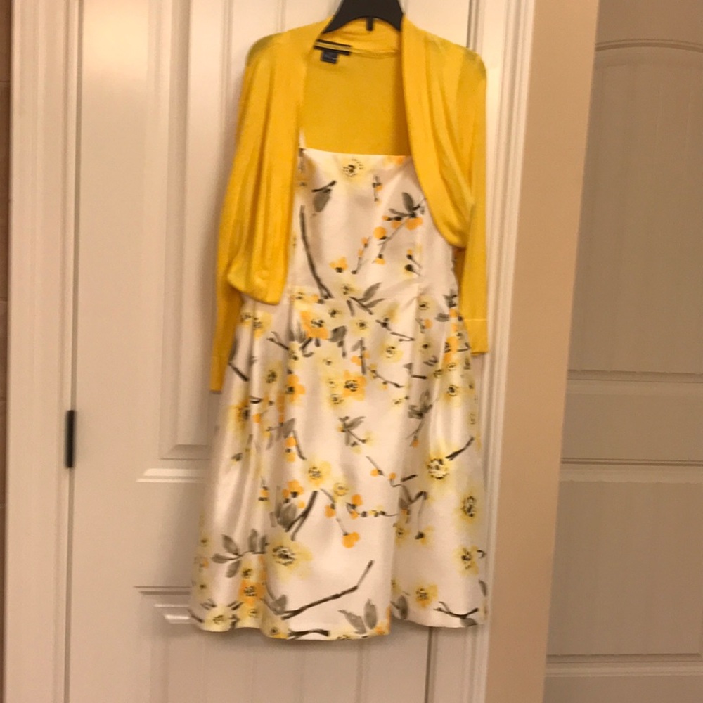 Midi dress with overlay jacket